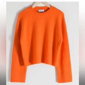 & Other Stories Orange Crew Neck Sweater